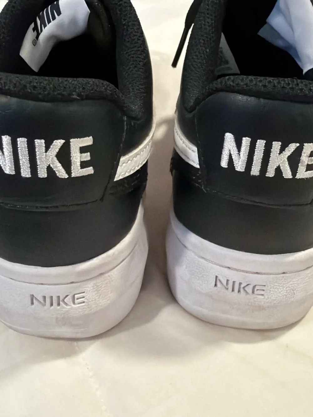 Nike Black and White womens  Platform Sneakers